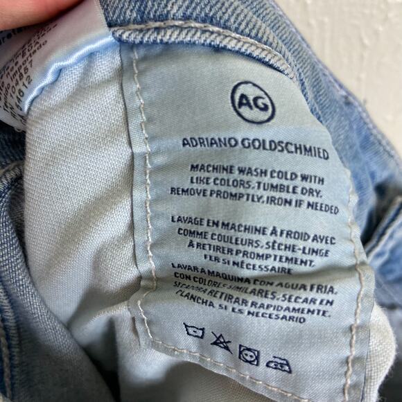 AG Adriano Goldschmied Farrah Skinny Ankle Jeans Sz 28 Stepped Hem Skylight Wash - Picture 10 of 11